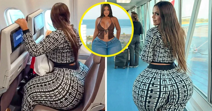 A social media influencer with curves is unhappy with airlines, requesting them to make bigger seats as her backside doesn’t fit comfortably.
